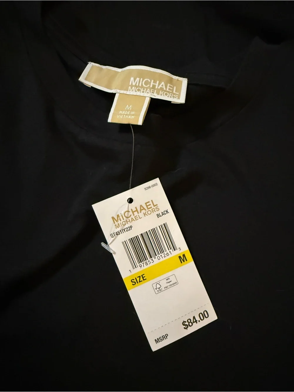 Michael Kors Black Ruffle Sleeve Tank Top